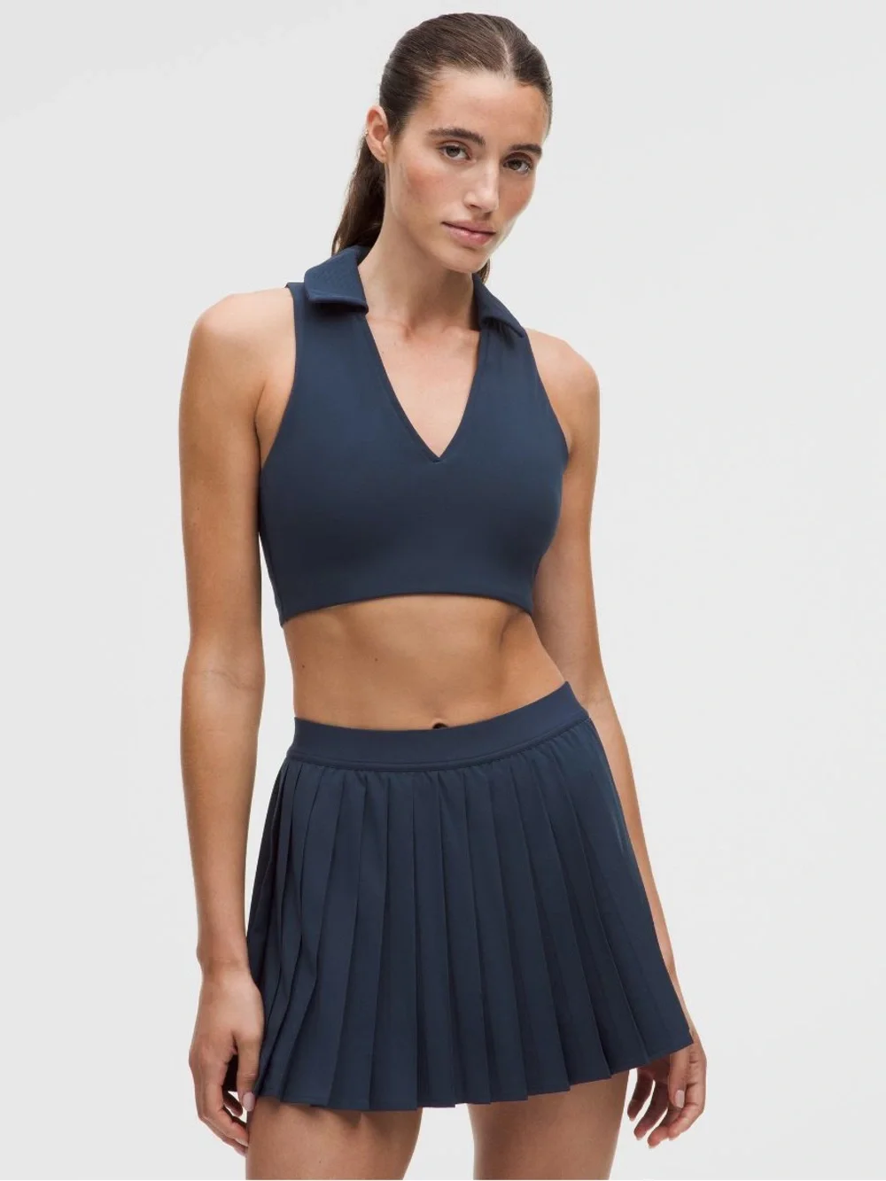 lululemon athletica Navy Workout Crop Top size 8
